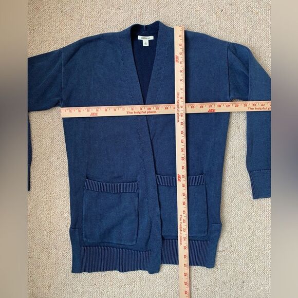 NEW w/o Tags GoodThreads Indigo Long Open Front Cardigan Sweater sz Small PW12 - Picture 5 of 8